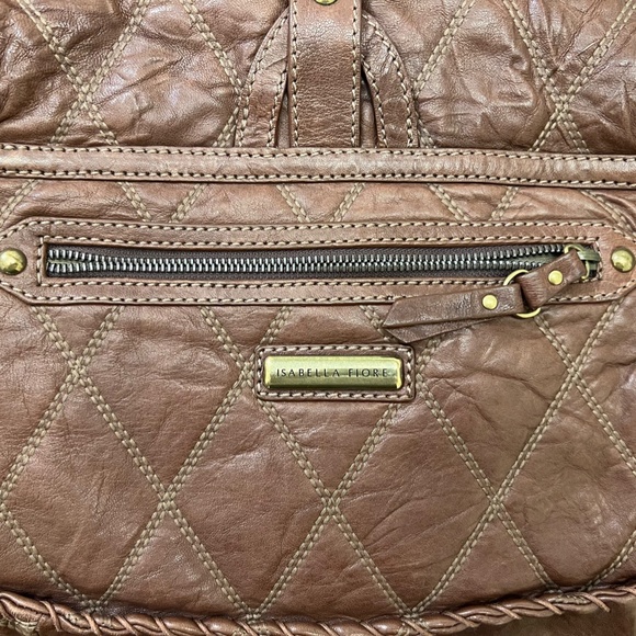 Isabelle Fiore Brown Leather Bag EUC - Picture 6 of 7